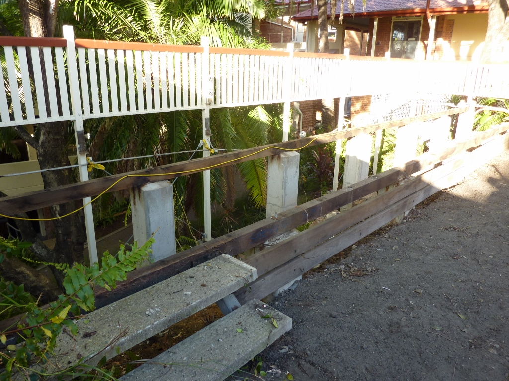 after demolition of old deck